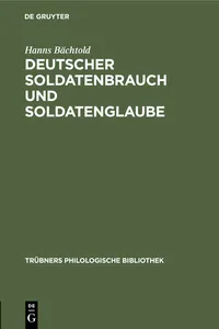 Deutscher Soldatenbrauch und Soldatenglaube_cover