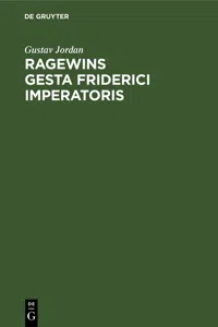 Ragewins Gesta Friderici Imperatoris_cover