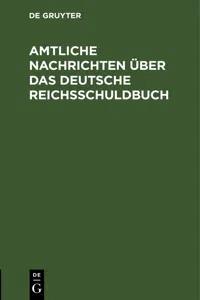 Amtliche Nachrichten über das Deutsche Reichsschuldbuch_cover