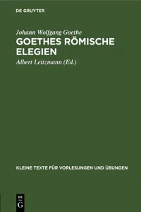 Goethes römische Elegien_cover