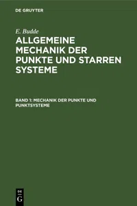 Mechanik der Punkte und Punktsysteme_cover