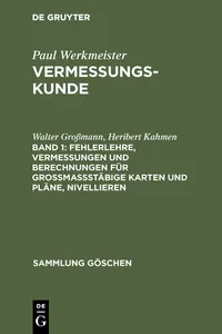 Fehlerlehre, Vermessungen und Berechnungen für großmaßstäbige Karten und Pläne, Nivellieren_cover