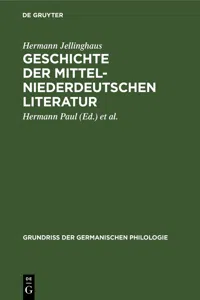 Geschichte der mittelniederdeutschen Literatur_cover