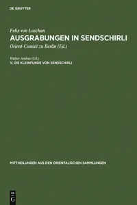 Die Kleinfunde von Sendschirli_cover