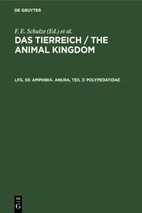 Amphibia. Anura, Teil 3: Polypedatidae_cover