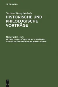 Vorträge über römische Alterthümer_cover