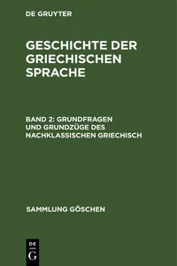 Grundfragen und Grundzüge des nachklassischen Griechisch_cover