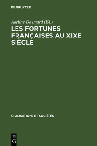 Les fortunes françaises au XIXe siècle_cover