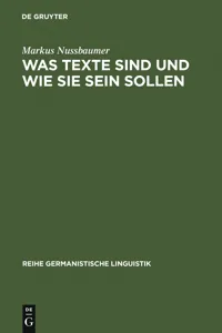 Was Texte sind und wie sie sein sollen_cover