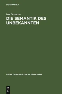 Die Semantik des Unbekannten_cover