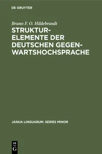 Strukturelemente der deutschen Gegenwartshochsprache_cover