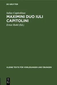 Maximini duo Iuli Capitolini_cover