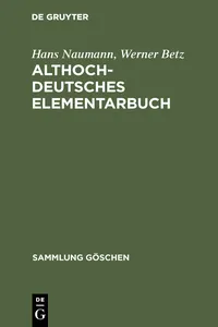 Althochdeutsches Elementarbuch_cover