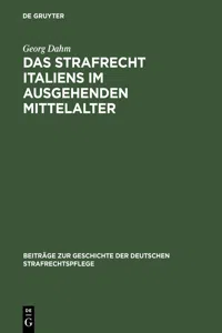 Das Strafrecht Italiens im ausgehenden Mittelalter_cover