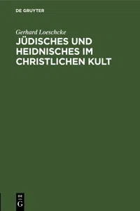 Jüdisches und Heidnisches im christlichen Kult_cover