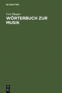 Wörterbuch zur Musik / Dictionnaire de la terminologie musicale_cover