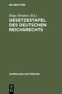 Gesetzestafel des deutschen Reichsrechts_cover