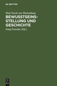 Bewusstseinsstellung und Geschichte_cover