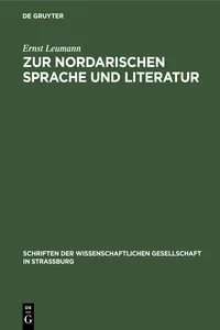 Zur nordarischen Sprache und Literatur_cover