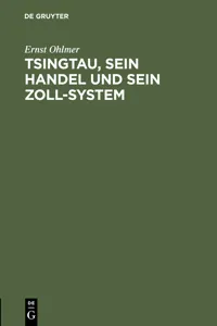 Tsingtau, sein Handel und sein Zoll-System_cover