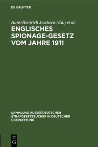 Englisches Spionage-Gesetz vom Jahre 1911_cover