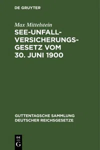 See-Unfallversicherungsgesetz vom 30. Juni 1900_cover