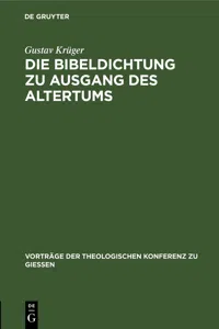 Die Bibeldichtung zu Ausgang des Altertums_cover