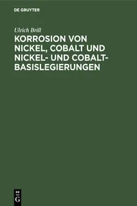 Korrosion von Nickel, Cobalt und Nickel- und Cobalt- Basislegierungen_cover