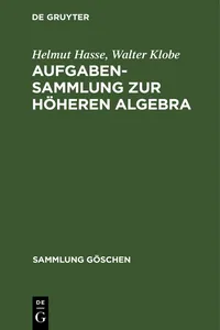 Aufgabensammlung zur höheren Algebra_cover