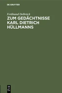 Zum Gedächtnisse Karl Dietrich Hüllmanns_cover