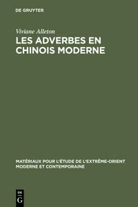 Les adverbes en chinois moderne_cover