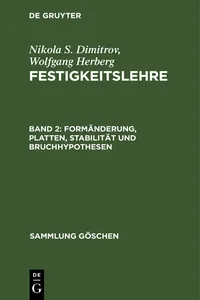 Formänderung, Platten, Stabilität und Bruchhypothesen_cover