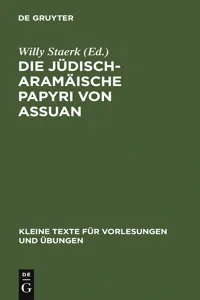 Die jüdisch-aramäische Papyri von Assuan_cover