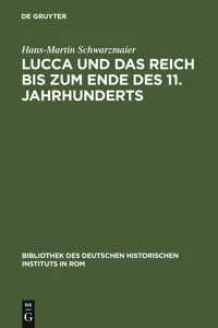 Lucca und das Reich bis zum Ende des 11. Jahrhunderts_cover