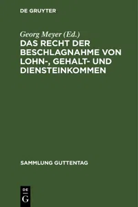 Das Recht der Beschlagnahme von Lohn-, Gehalt- und Diensteinkommen_cover