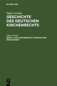 Das Kirchenrecht im Reiche der Merowinger_cover