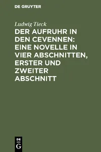 Der Aufruhr in den Cevennen: Eine Novelle in vier Abschnitten, erster und zweiter Abschnitt_cover