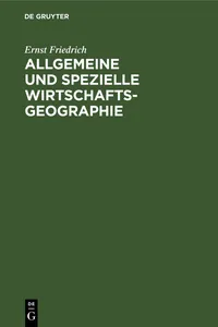 Allgemeine und spezielle Wirtschaftsgeographie_cover