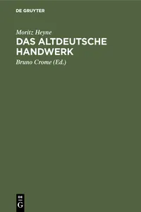 Das altdeutsche Handwerk_cover