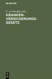 Krankenversicherungsgesetz_cover