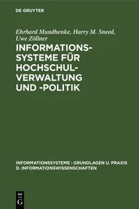 Informationssysteme für Hochschulverwaltung und -politik_cover
