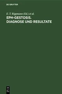 EPH-Gestosis. Diagnose und Resultate_cover