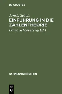 Einführung in die Zahlentheorie_cover