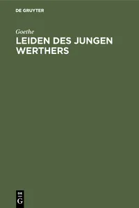 Leiden des jungen Werthers_cover