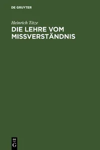 Die Lehre vom Mißverständnis_cover