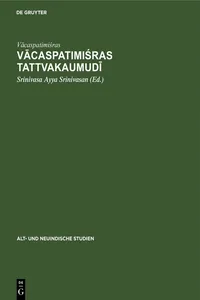 Vācaspatimiśras Tattvakaumudī_cover