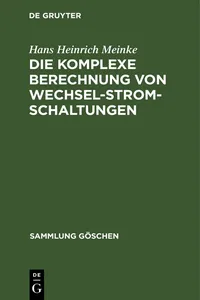 Die komplexe Berechnung von Wechselstromschaltungen_cover