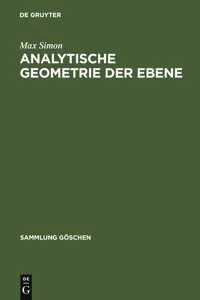 Analytische Geometrie der Ebene_cover