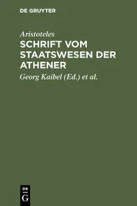 Schrift vom Staatswesen der Athener_cover