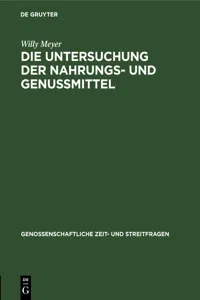 Die Untersuchung der Nahrungs- und Genussmittel_cover